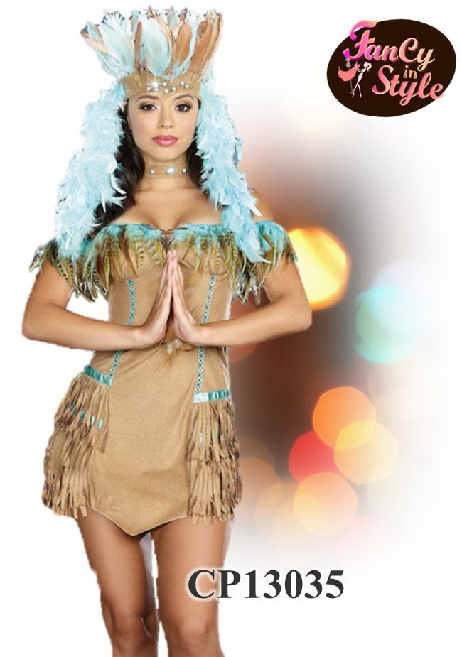 Native American Girl Costume/Pocahontas Costume/ชุดอินเดียนแดงสาว/ชุดโพคาฮอนทัส