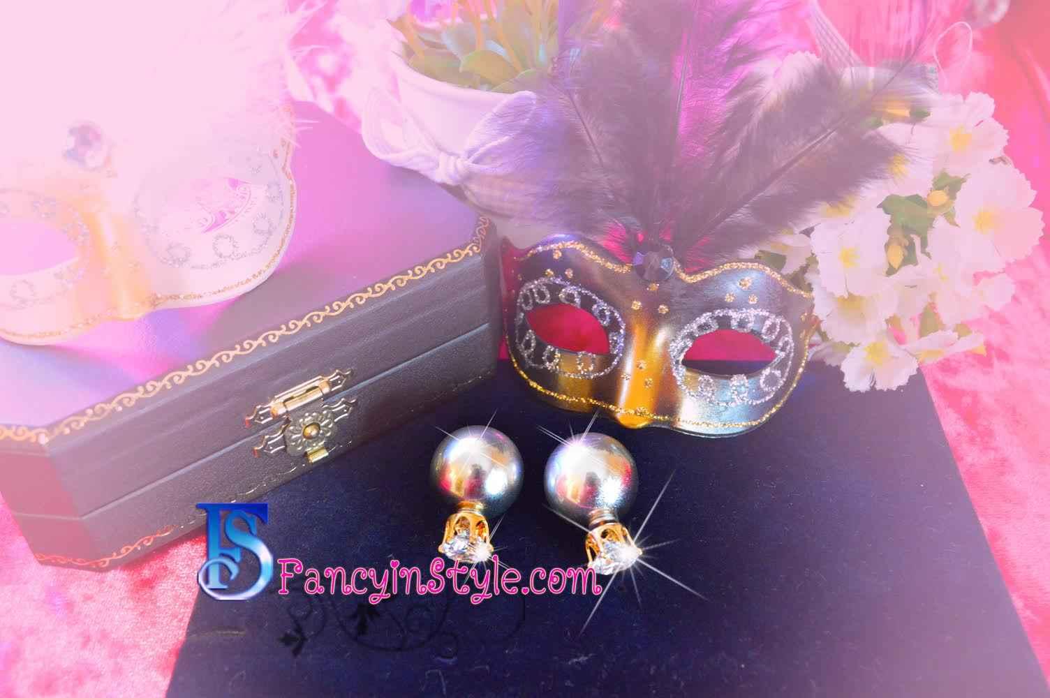 Earings/ต่างหูแฟชั่นดีไซน์ใส่ได้ 2 ด้าน