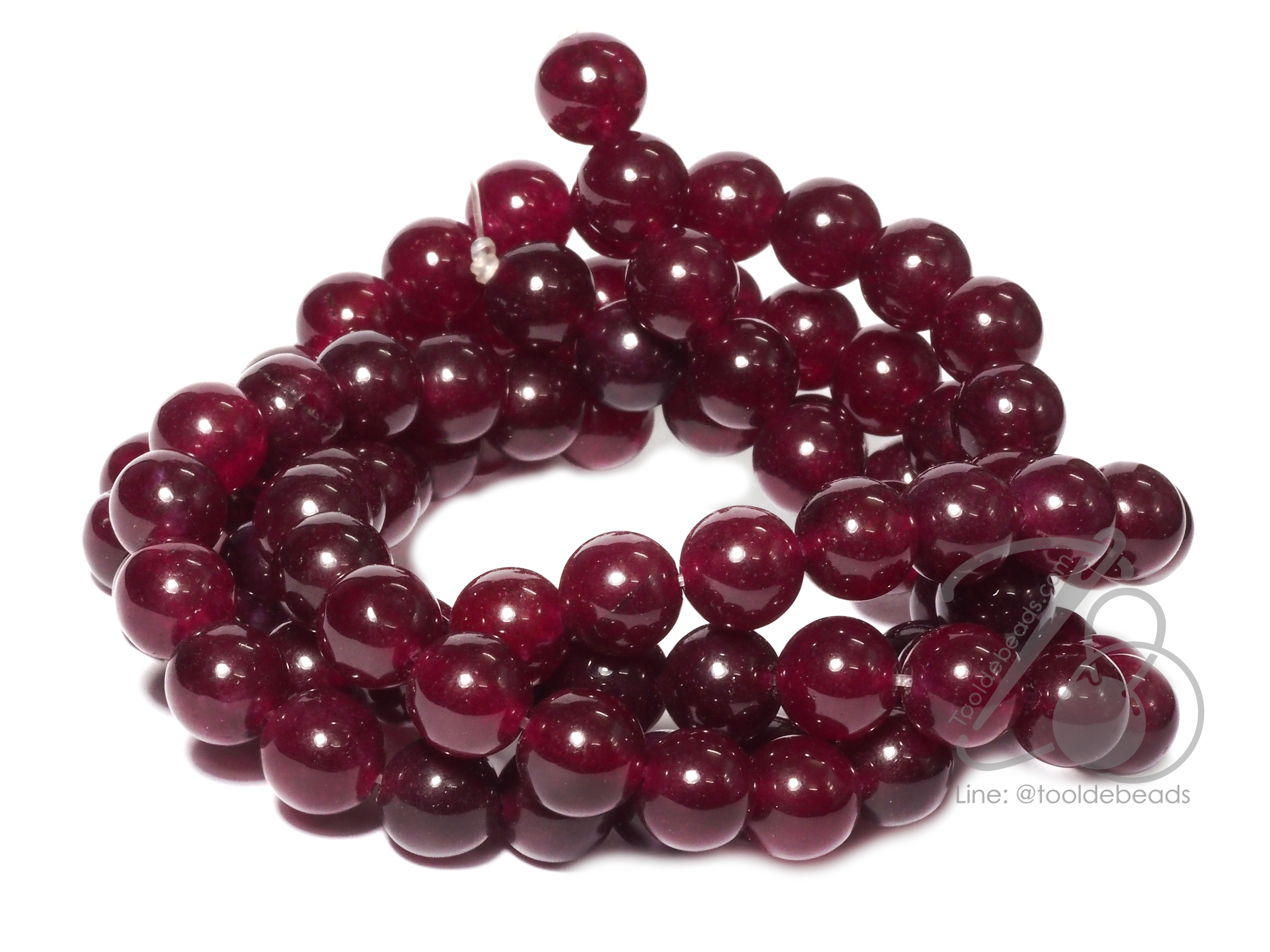 หิน ruby 8มม. สีทับทิม (45 เม็ด) SKU-09953