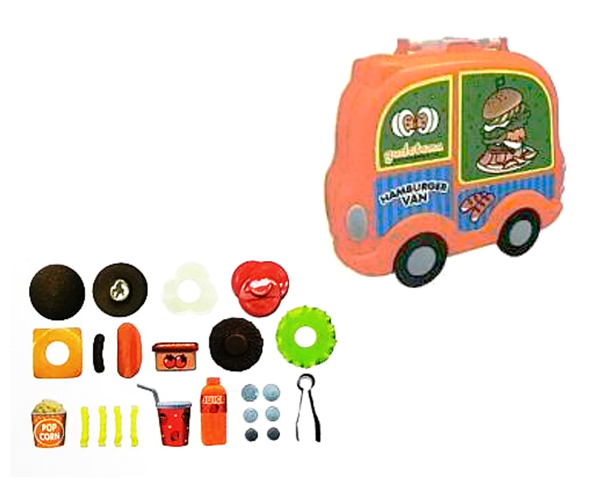 ชุดรถครัวแฮมเบอร์เกอร์ลวดลายการ์ตูนกูเดตามะ ไข่ขี้เกียจ ของเล่นพร้อมส่ง