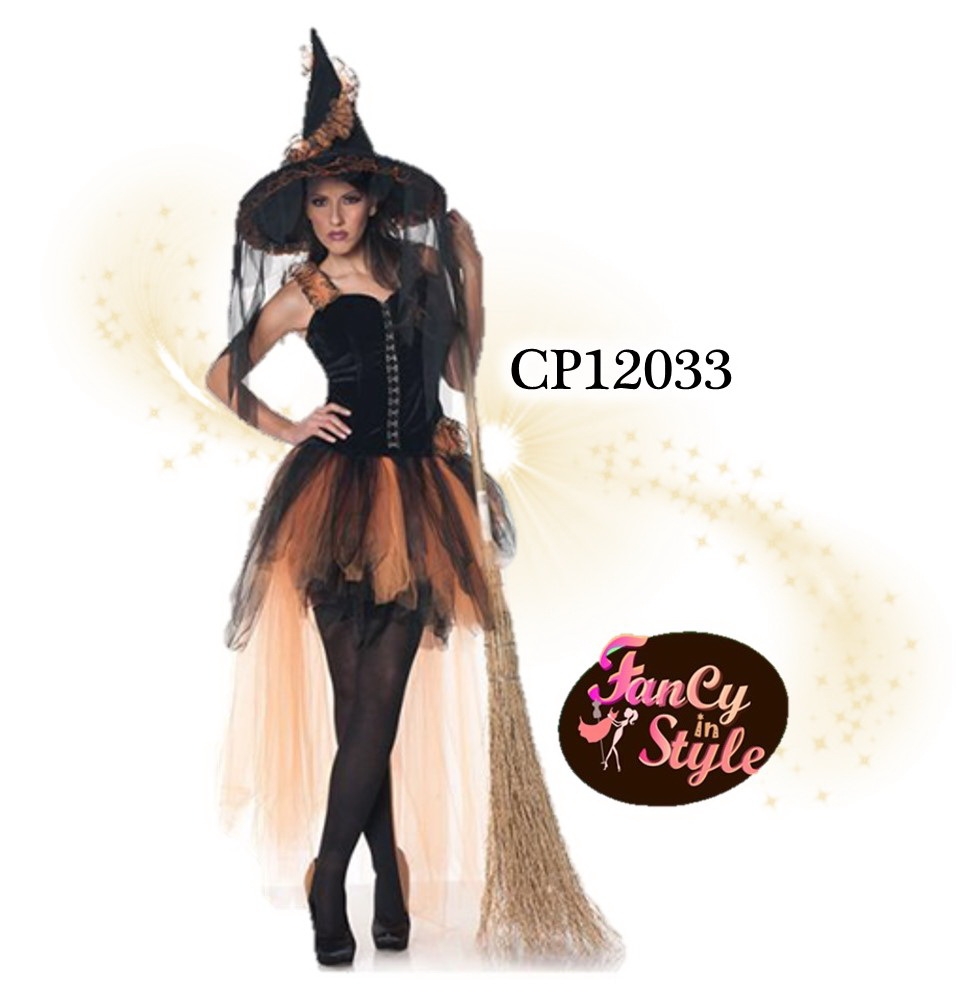 Halloween costume /Witch Costume/ชุดแฟนซีแม่มดโทนสีส้ม-ดำ