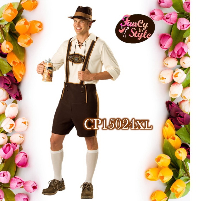 International Costume/Bavarian Style Costume for Men/Oktoberfest Beer Festival Costume for men/ชุดชาวบาวาเรียนสำหรับผู้ชาย/ชุดเทศกาลเบียร์สำหรับผู้ชา