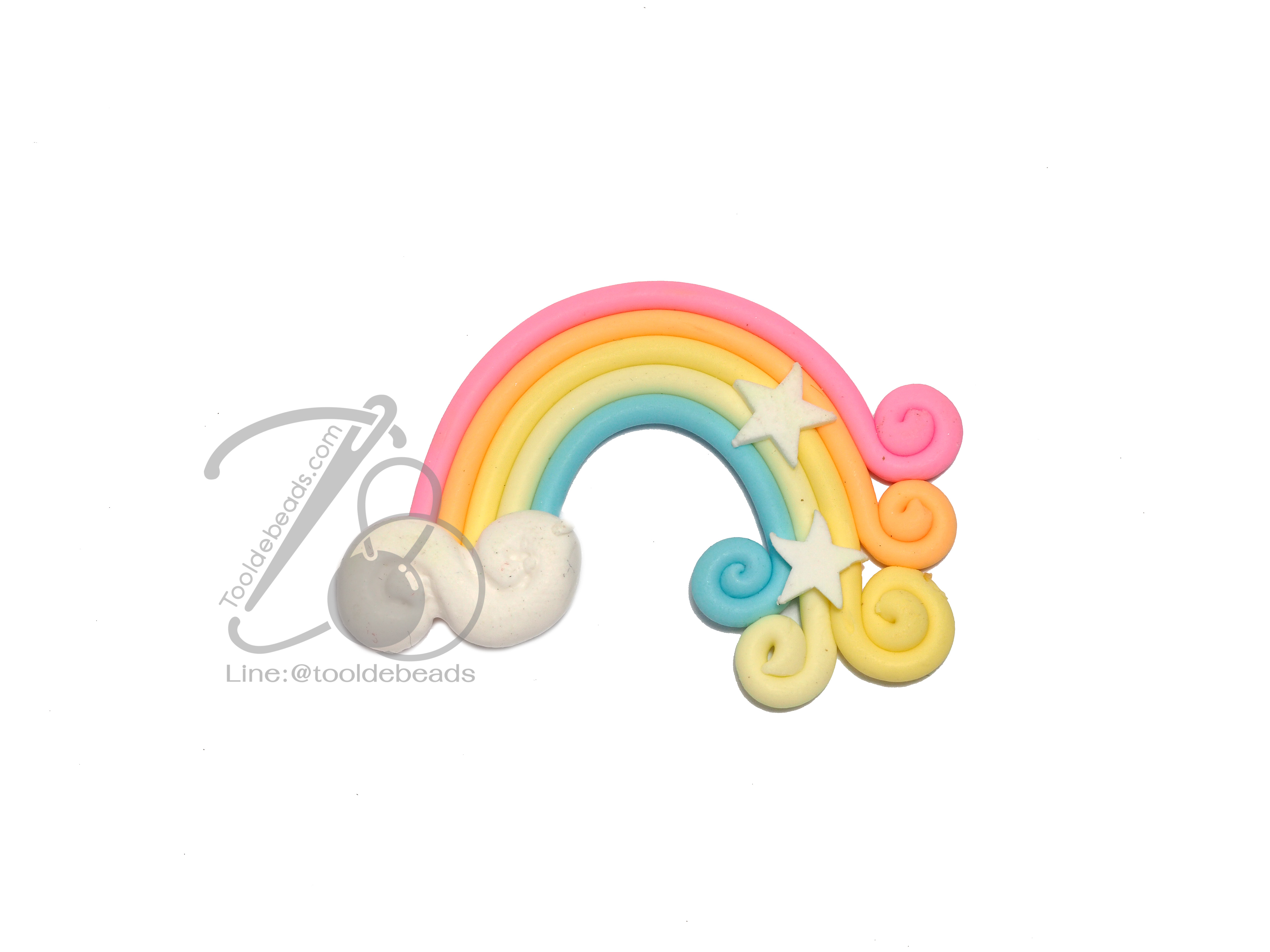 ดินปั้น 04 30*42มม. ลายสายรุ้ง (1 ชิ้น) SKU-05983