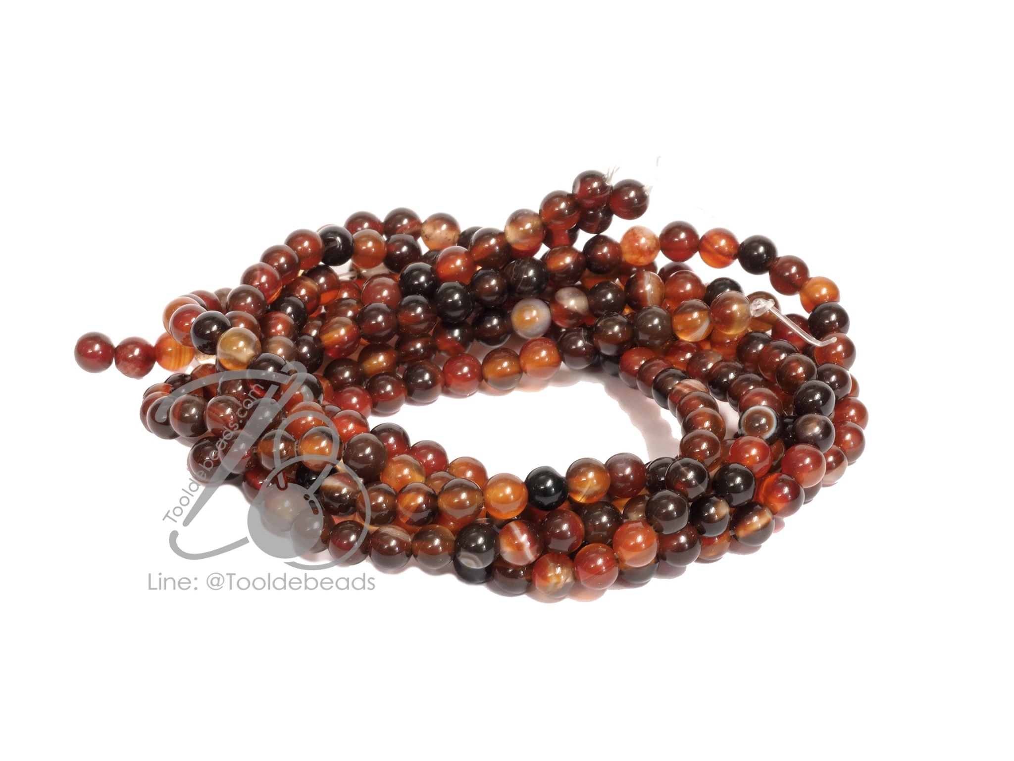 หิน Agate 4มม. (91 เม็ด) SKU-09293