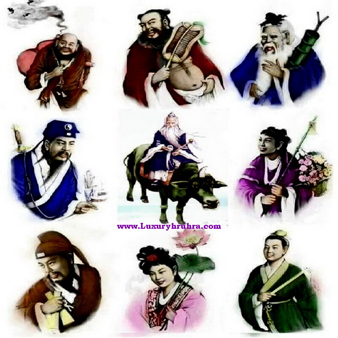 เหรียญแปดเหลี่ยมไต้ฮงกงโจวซือด้านหลังแปดเซียนสมุทรสงครามเบญจธรรมมูลนิธิเนื้อทองแดง