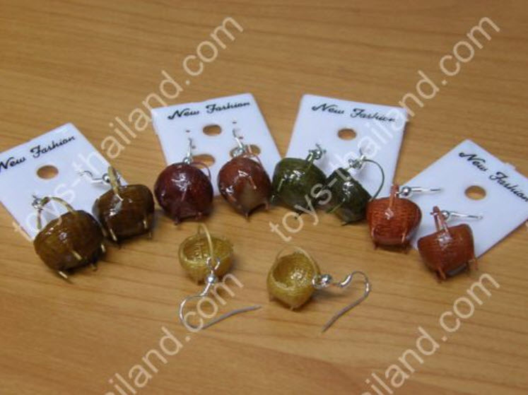 ต่างหูตะกร้า คละสี 5 สี