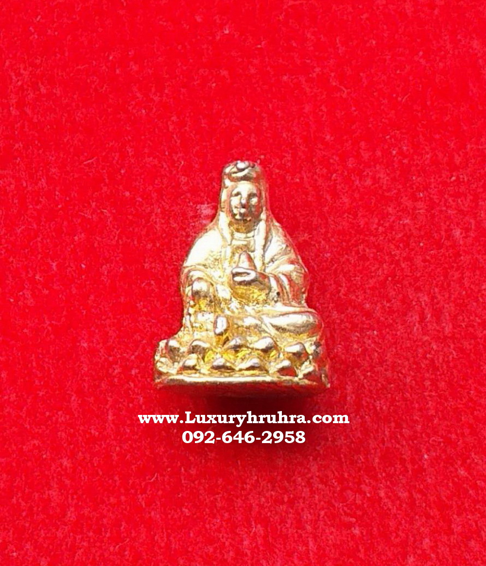 ลอยองค์พระโพธิสัตว์เจ้าแม่กวนอิมหลวงปู่โต๊ะวัดประดู่ฉิมพลีกรุงเทพฯเนื้อกะไหล่ทอง