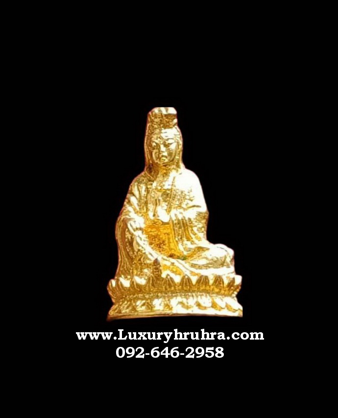 ลอยองค์พระโพธิสัตว์เจ้าแม่กวนอิมเนื้อกะไหล่ทอง