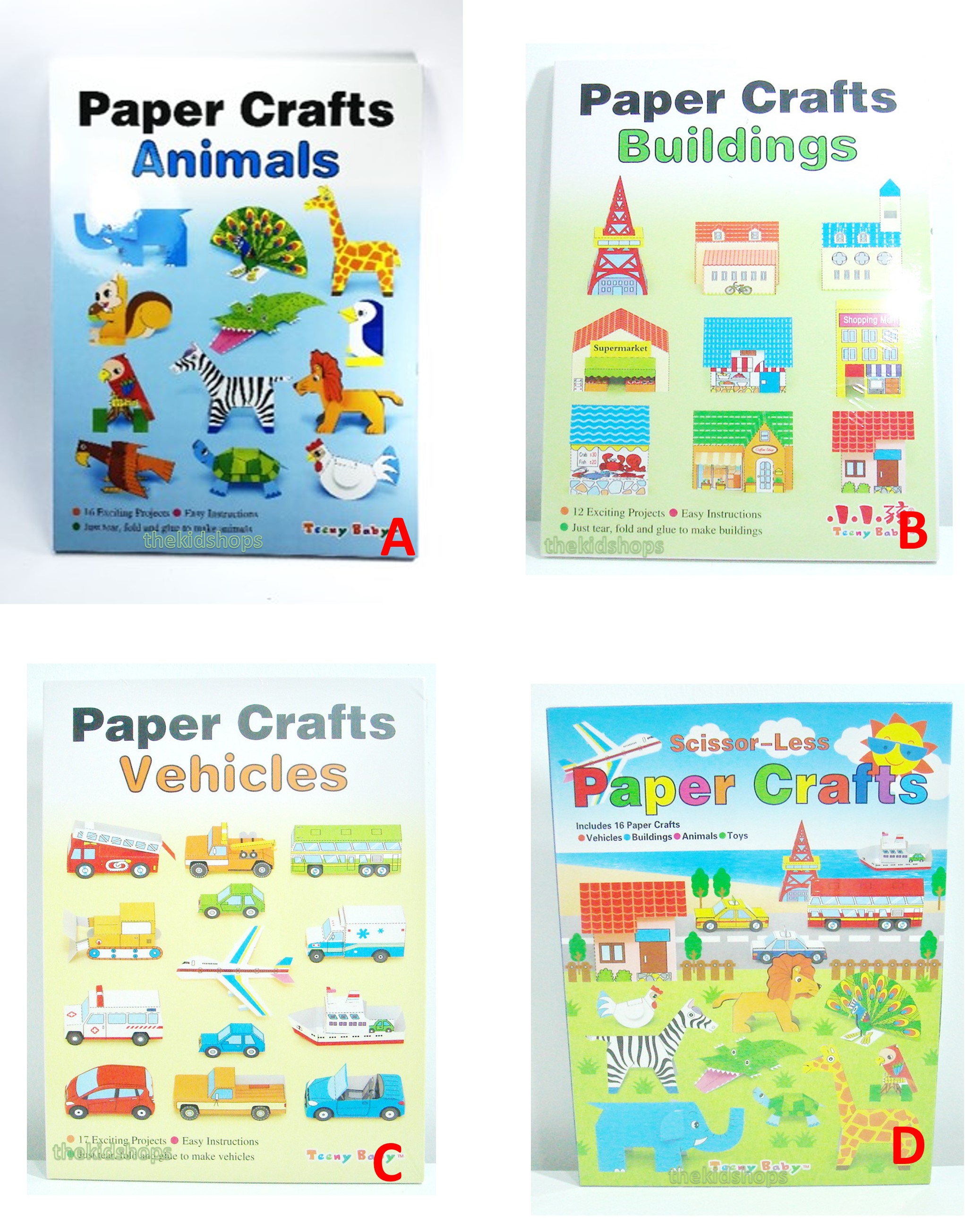 สมุดชุดพร้อมส่ง DIY จิ๊กซอว์ตัดพับ Paper Craftฝึกกล้ามนิ้วมือ