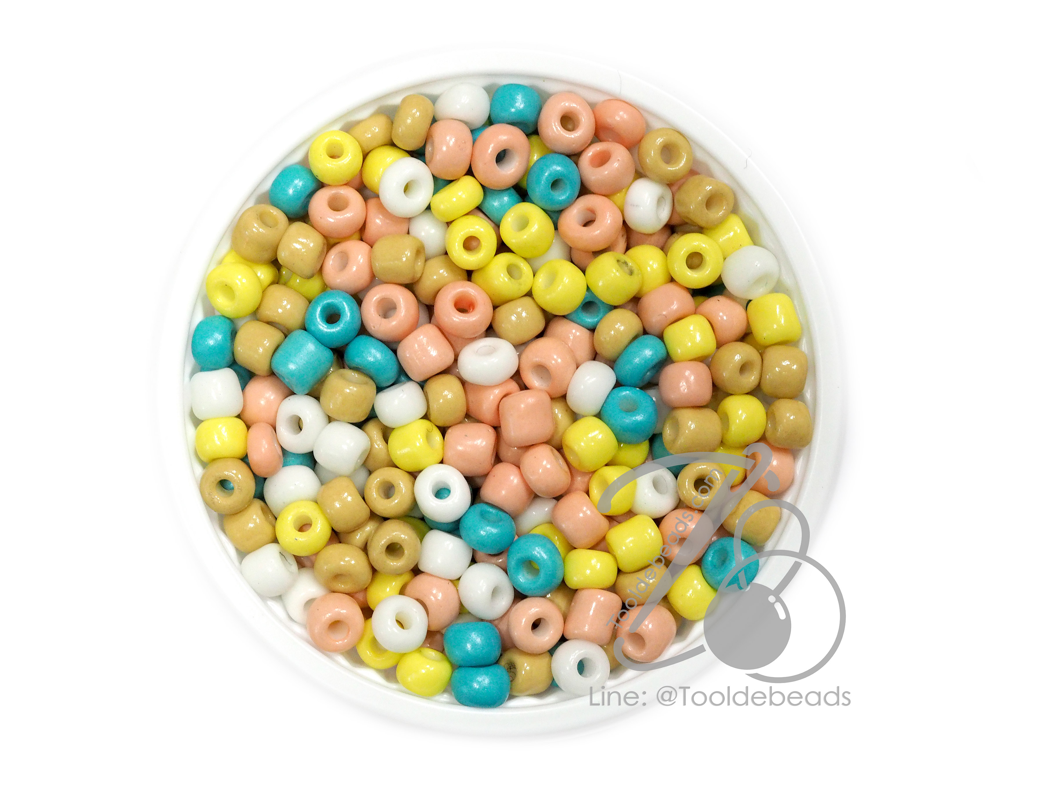 OK Brand ลูกปัดเม็ดทราย 6/0 โทนด้าน สีคริสโตเฟอร์ (100 กรัม) SKU-14675