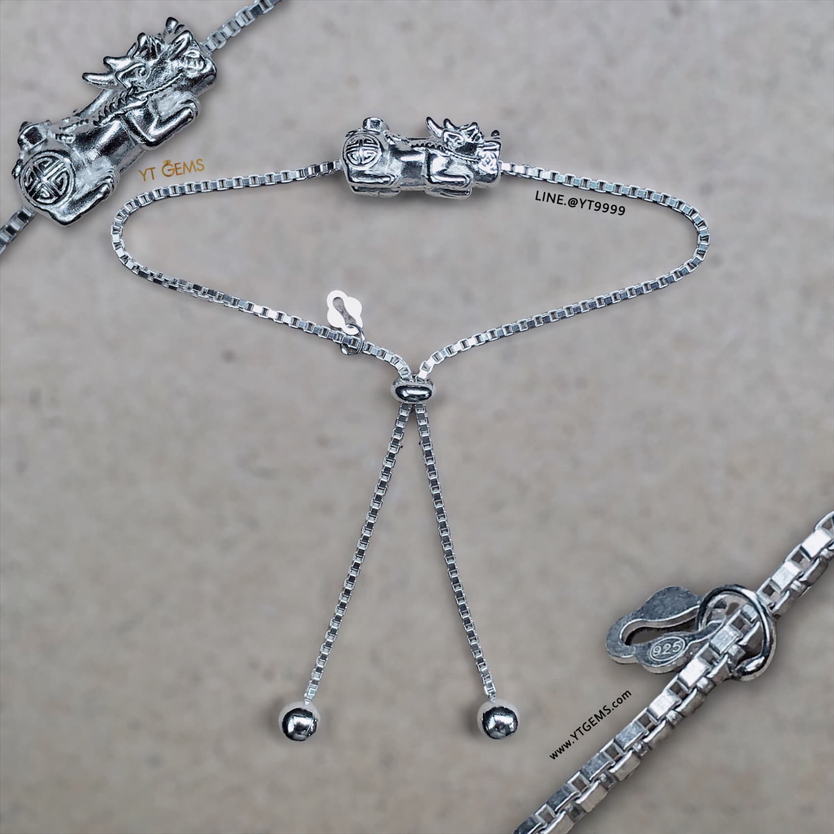 สร้อยข้อมือ ปี่เซียะ เงินแท้ YTG-11261 YTGEMS