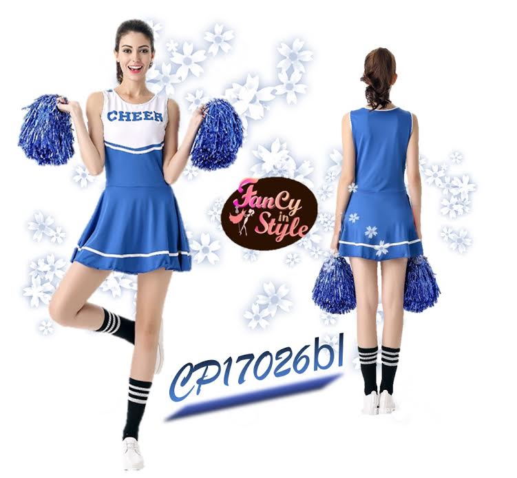 Uniform costume/Cheerleader Costume/ชุดเชียร์ลีดเดอร์/ชุดเชียร์กีฬาสีน้ำเงิน