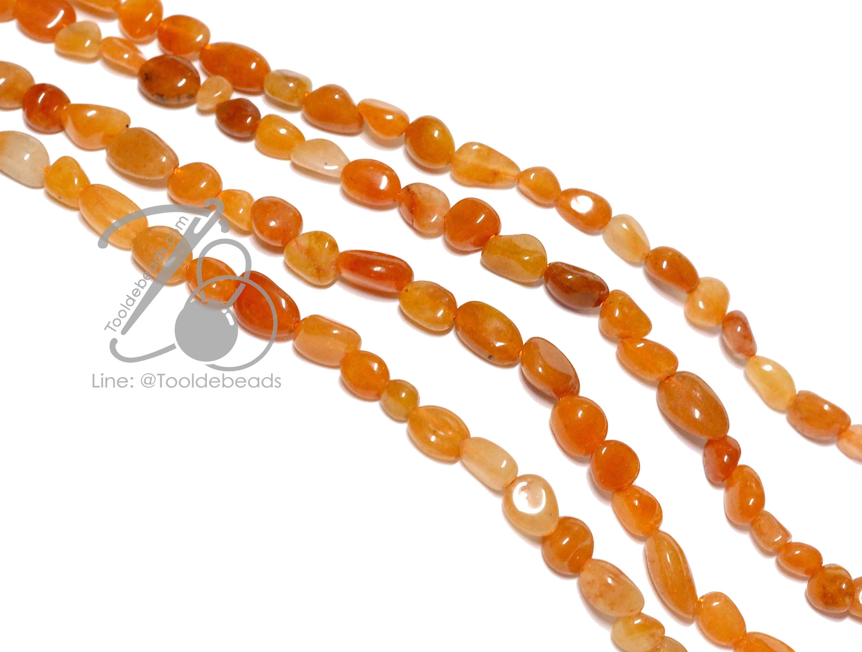 หิน Carnelian 8มม. หินไร้ทรง (47 เม็ด) SKU-14517
