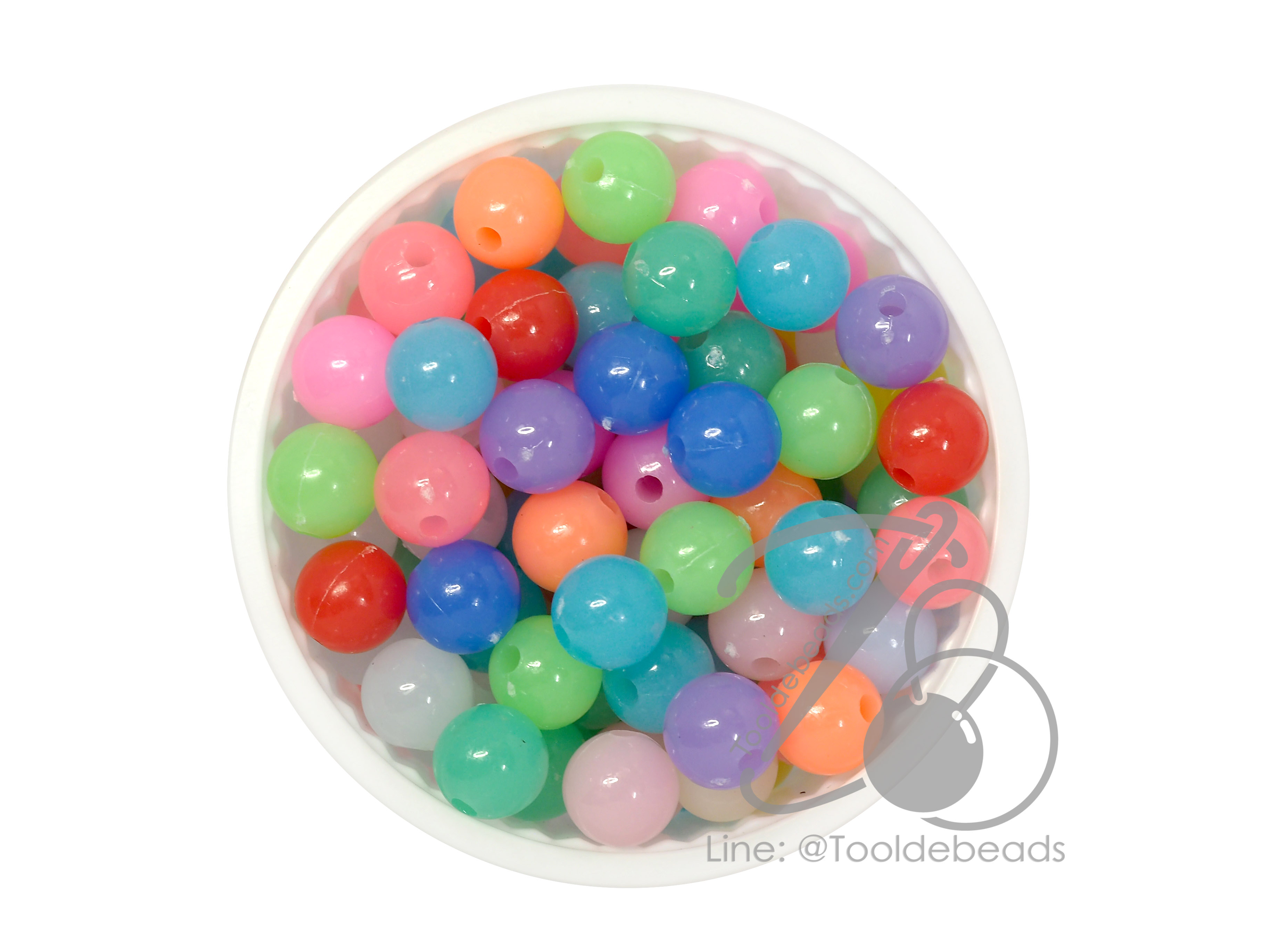 ลูกปัดกิโล ตราจระเข้ 8มม. สีหวาน (15 กรัม) SKU-07824