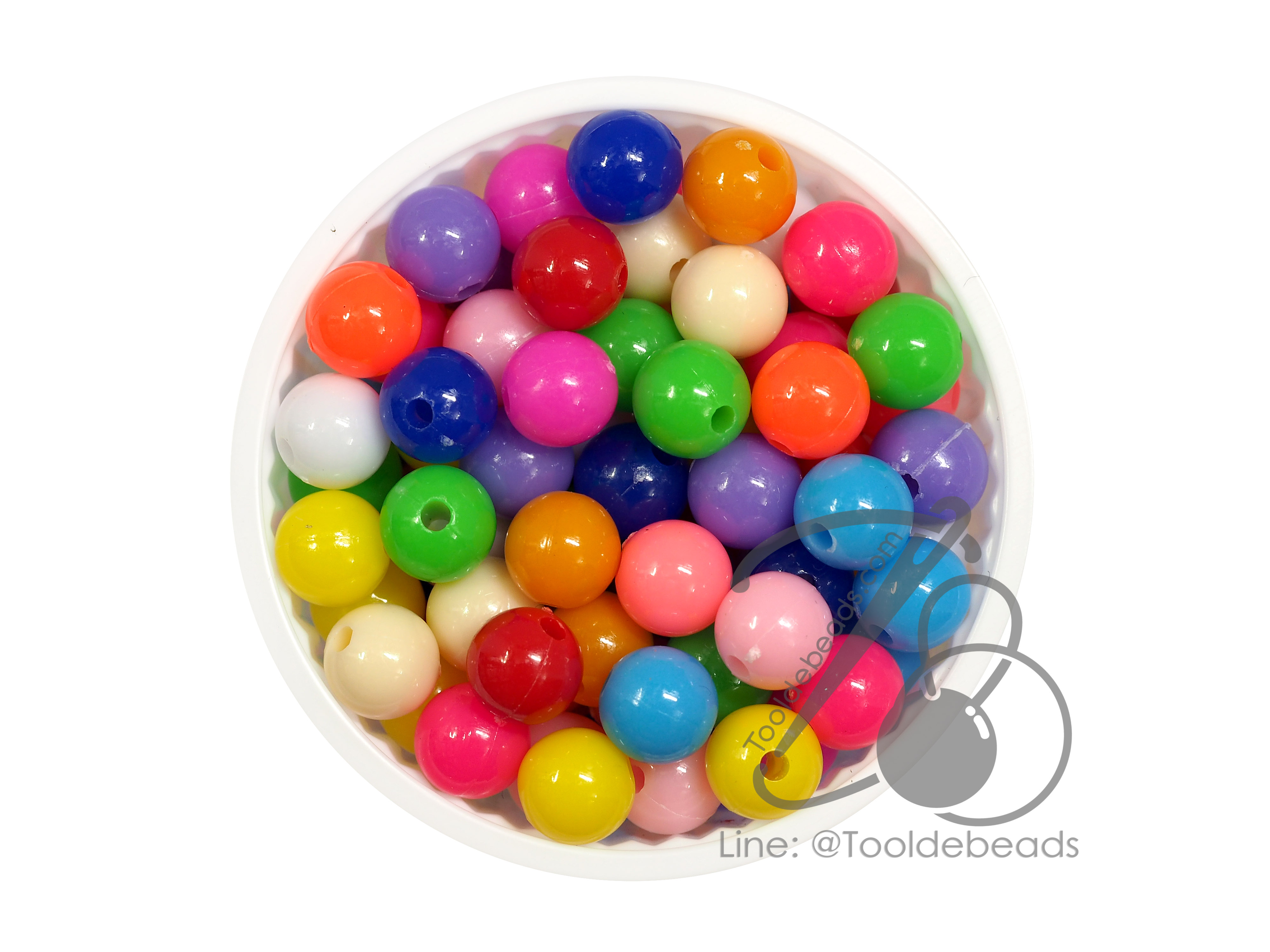 ลูกปัดกิโล ตราจระเข้ 8มม. สีสด (1 กิโลกรัม) SKU-05577
