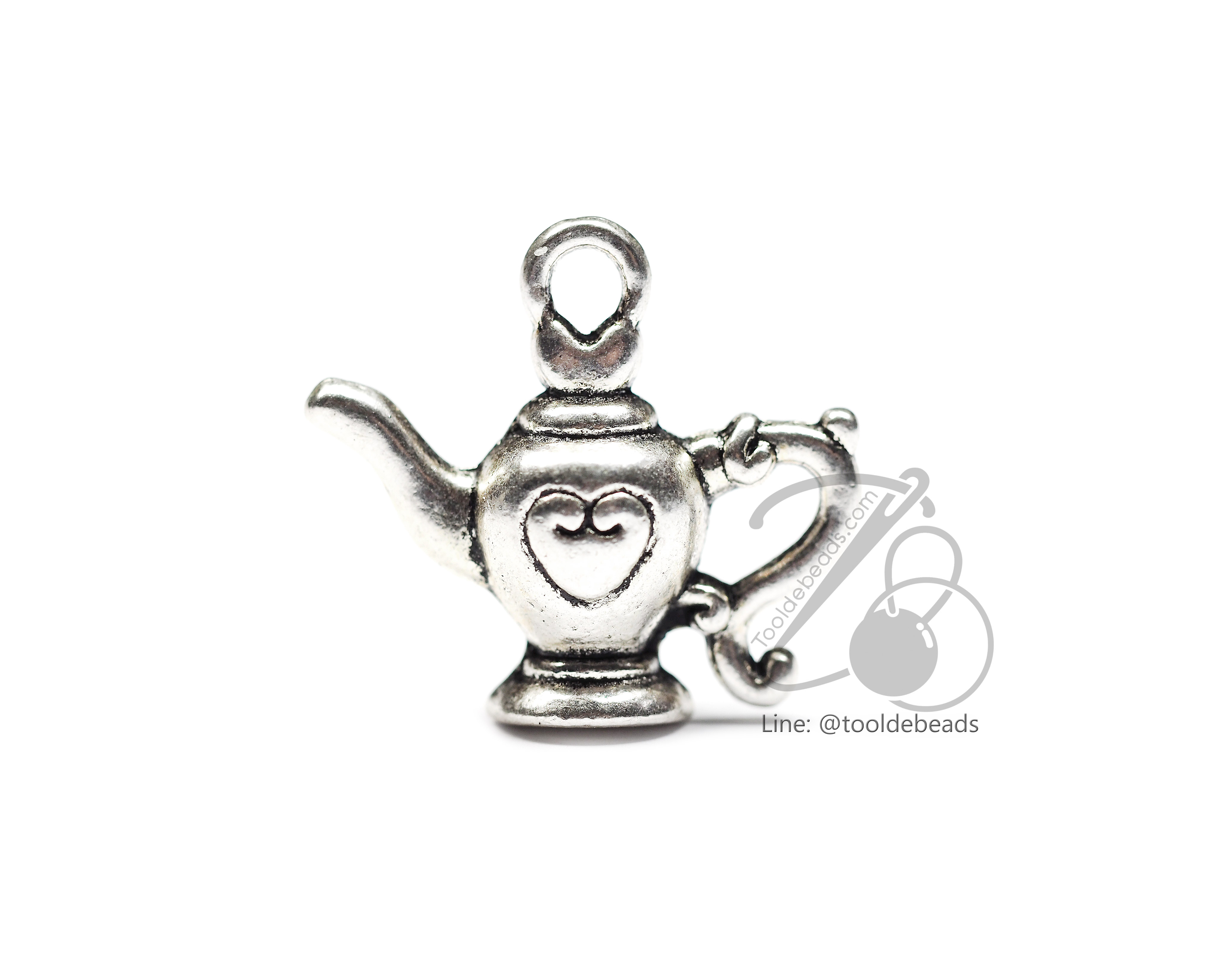 จี้เหล็ก 246 22*20มม. ลายตะเกียง สีเงิน (1 ชิ้น) SKU-00686