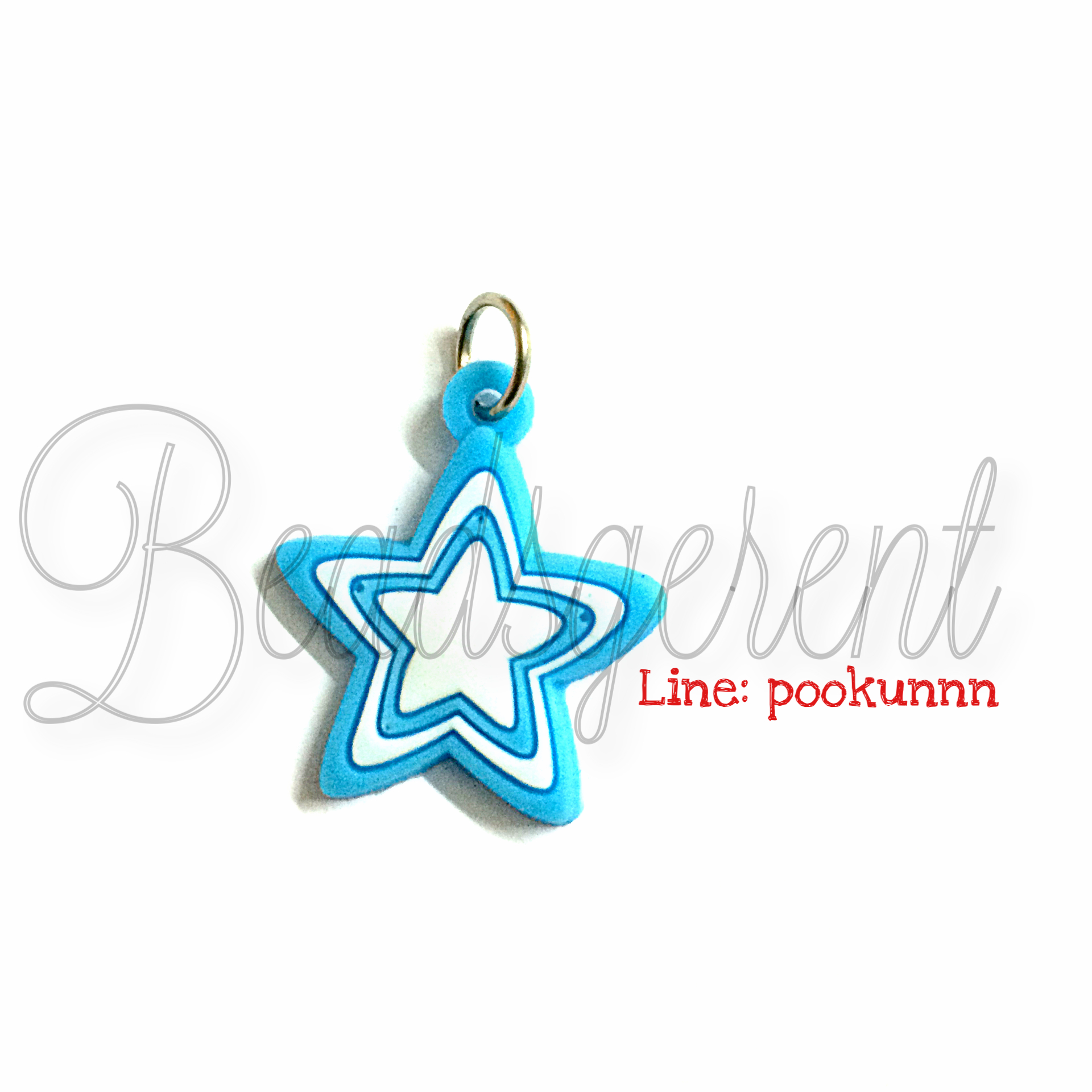 จี้ยาง ลายดาว (1 ชิ้น) SKU-01285