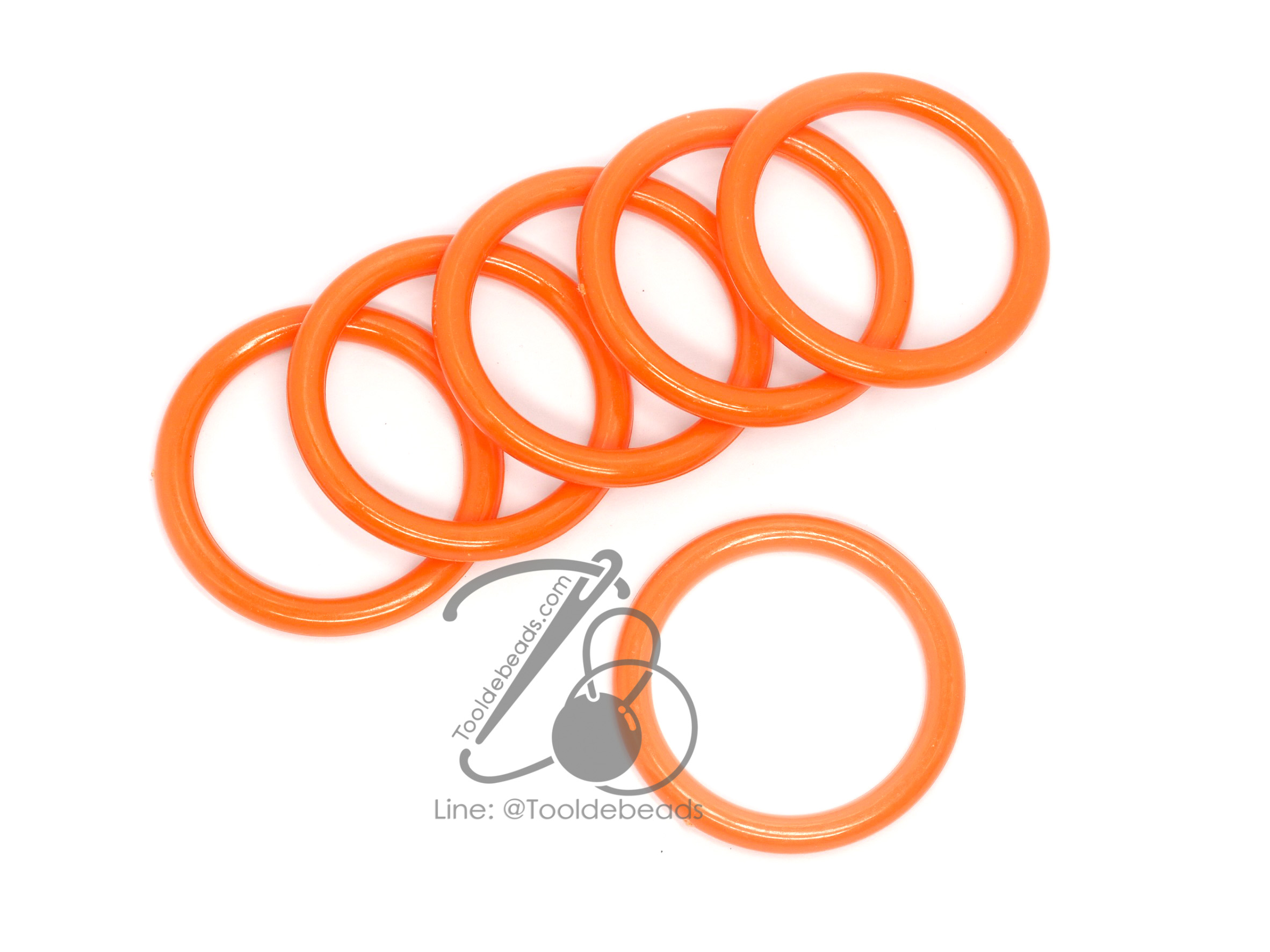 ห่วงพลาสติกโบ๋ 38มม. สีสด (450 กรัม) SKU-13164