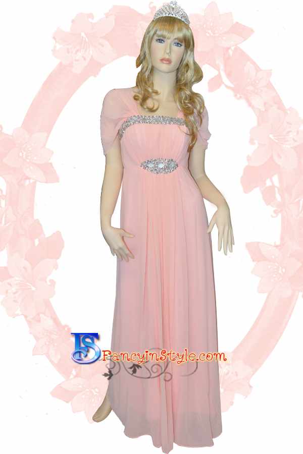 Long Dress ชุดราตรียาวสีโอลโรส/ชุดเดรสยาว/ชุดออกงาน/ชุดไปงานแต่ง