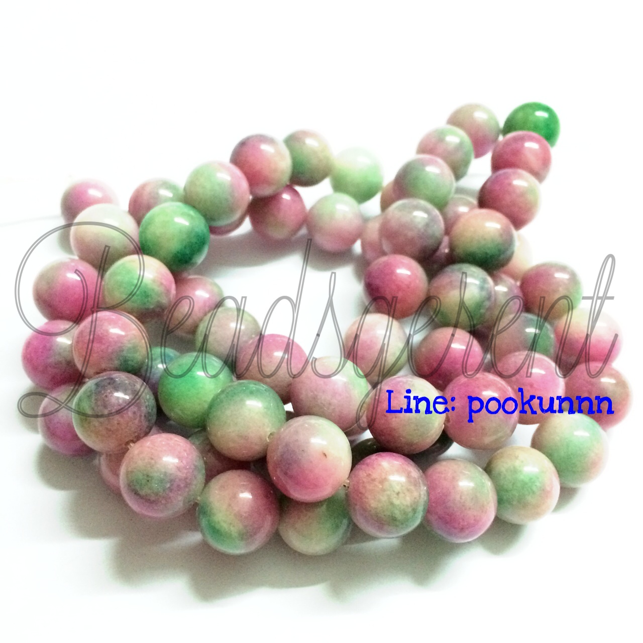 หิน ฮกลกซิ่วสีอ่อน 12มม. (32 เม็ด) SKU-01454