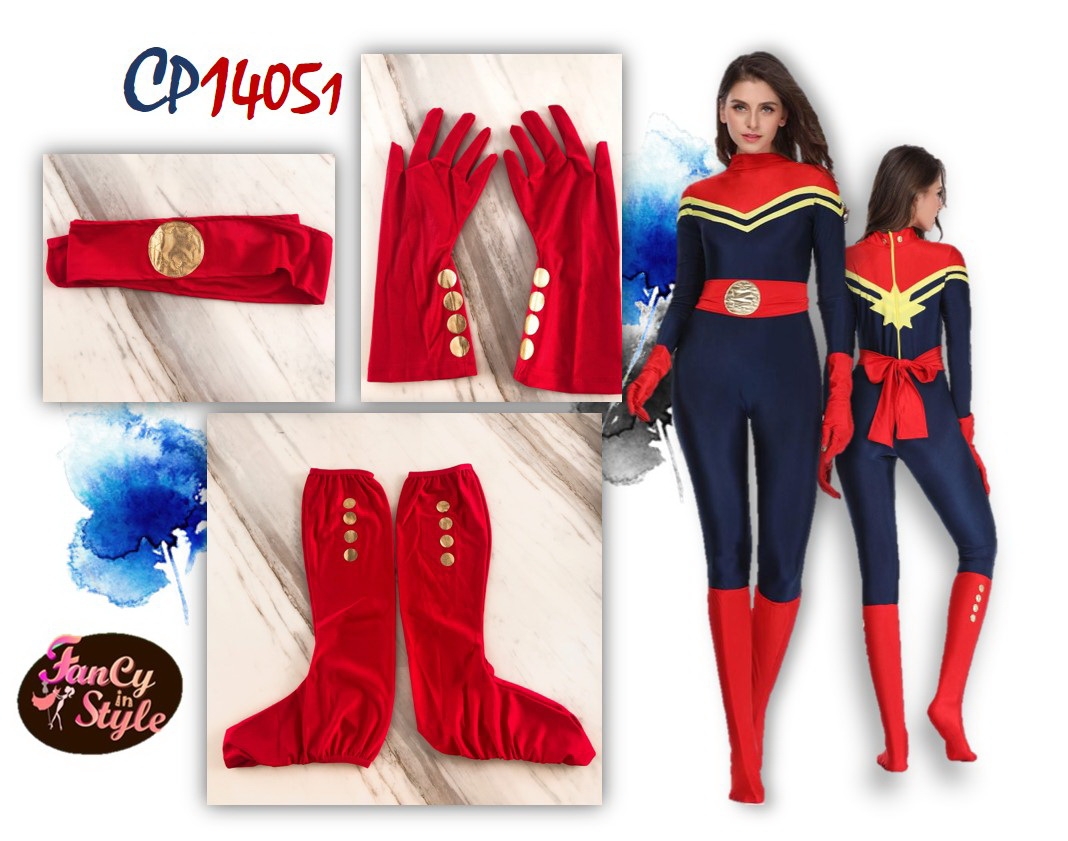 Superhero/Superstar/Captain Marvel Costume/ชุดคอสเพลย์กัปตันมาร์เวล
