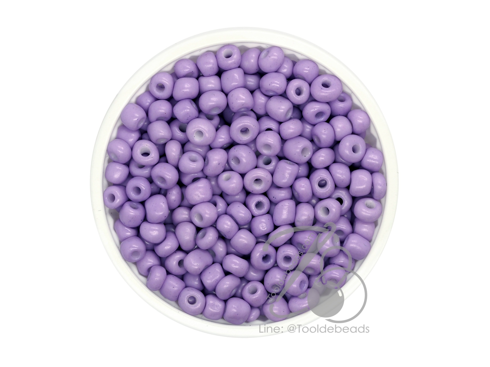 OK Brand ลูกปัดเม็ดทราย 6/0 โทนด้าน สีม่วงอ่อน (100 กรัม) SKU-08969