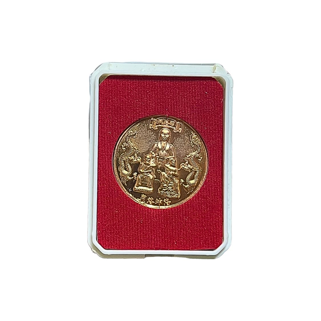 เหรียญพระ108ที่ระลึกสมโภชครบรอบ50ปีศาลเจ้าพระ108-109นอกไร่จ.นครศรีธรรมราชพ.ศ.2559เนื้อทองแดงผิวไฟ