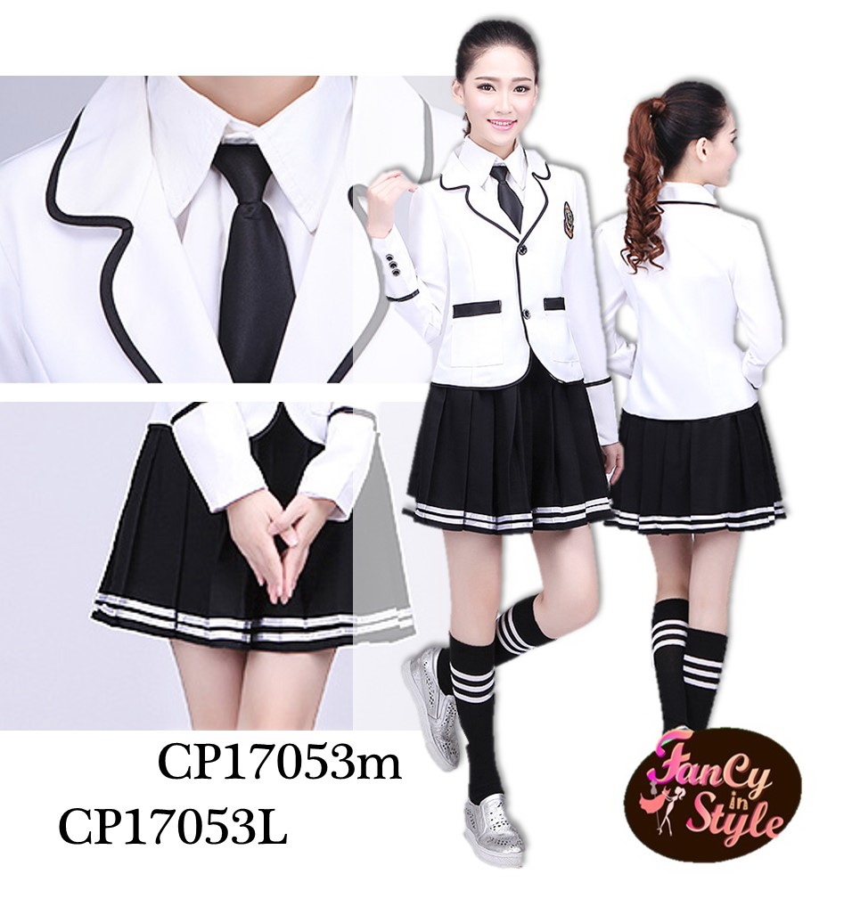 Uniform costume/School Girl costume /ชุดนักเรียนญี่ปุ่นแบบครบเซ็ตสีดำ-ขาว