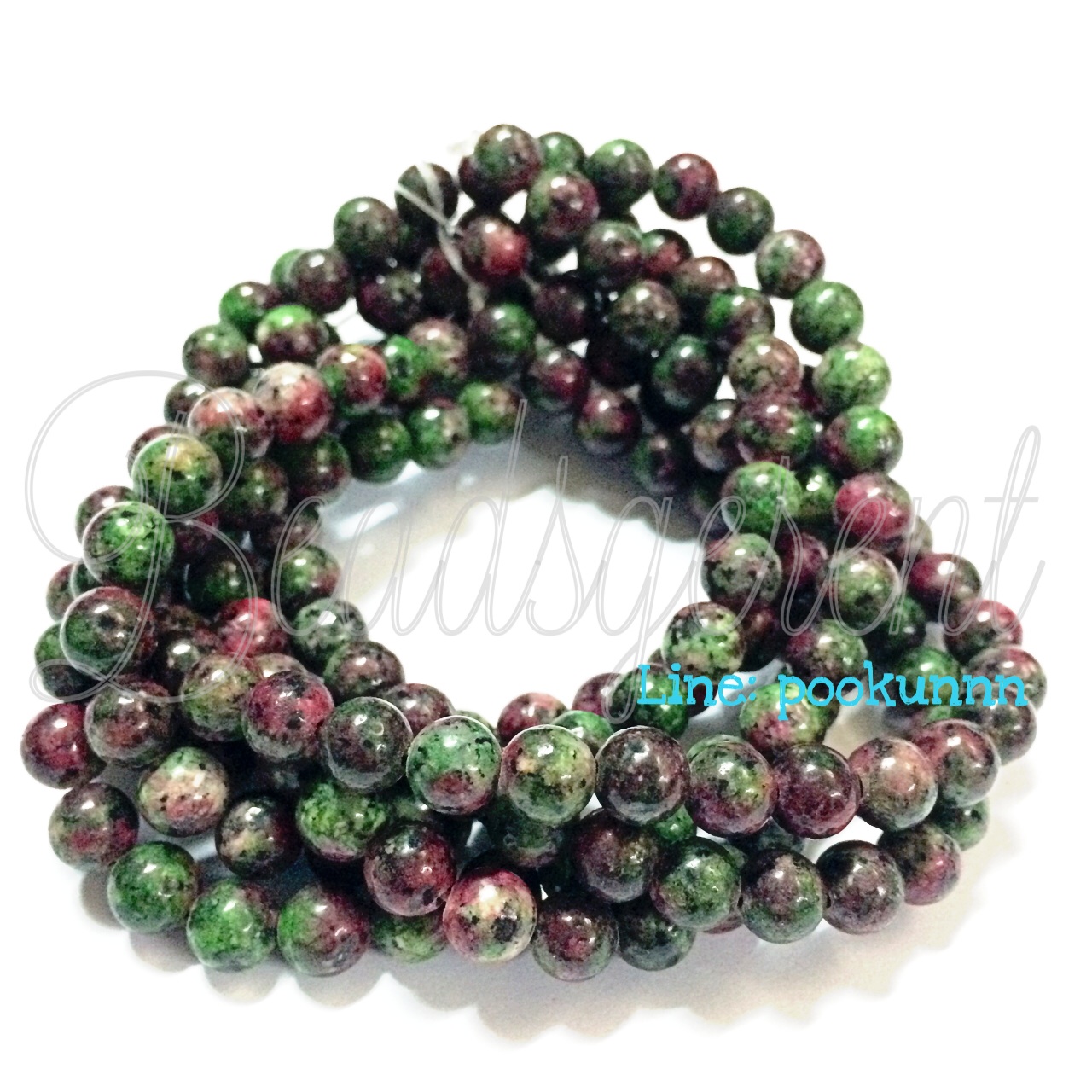 หิน Zoisite 6มม. (60 เม็ด) SKU-01347