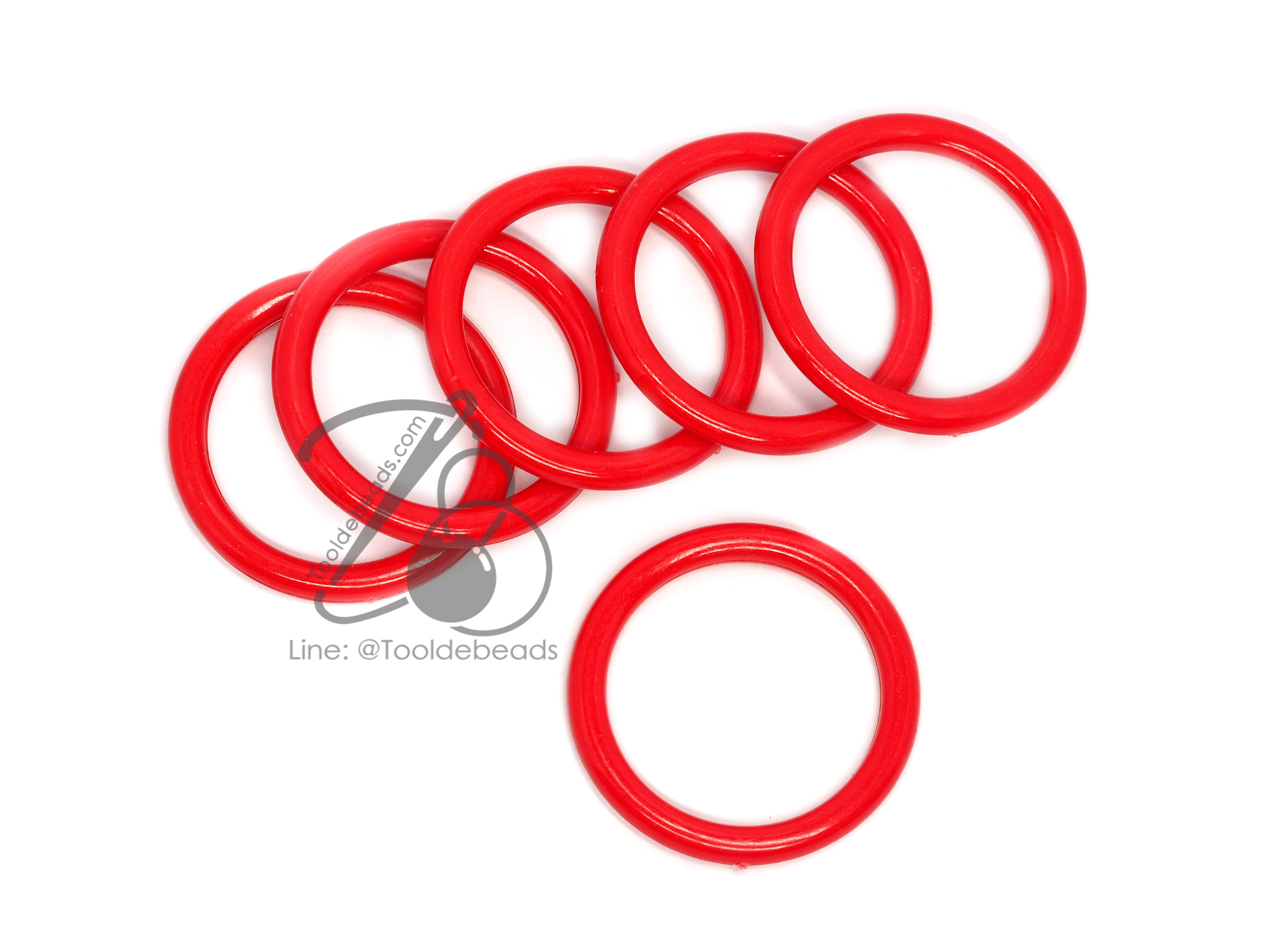 ห่วงพลาสติกโบ๋ 38มม. สีสด (450 กรัม) SKU-13164