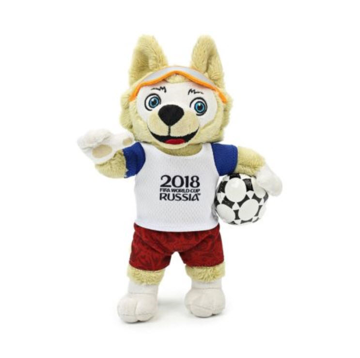 ตุ๊กตามาสคอต Zabivaka wolf ขนาด 10 นิ้ว