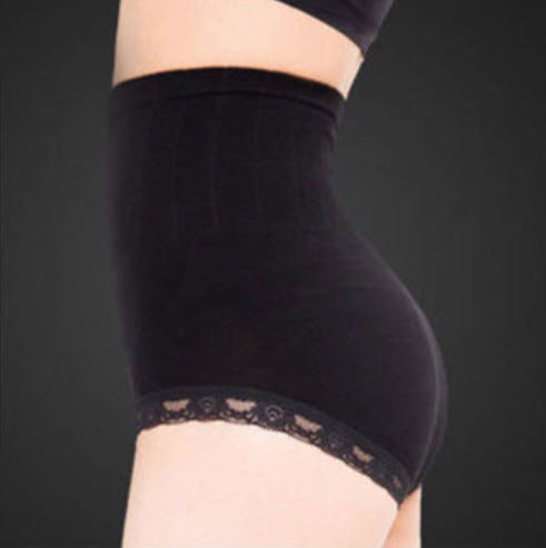 กางเกงในเอวสูงลดพุง (F) สีดำ