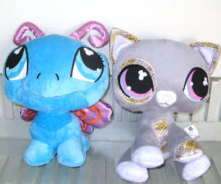 ตุ๊กตา LPS แพ็คคู่ แมวกับผีเสื้อ ขนาด 9 นิ้ว (ของใหม่)