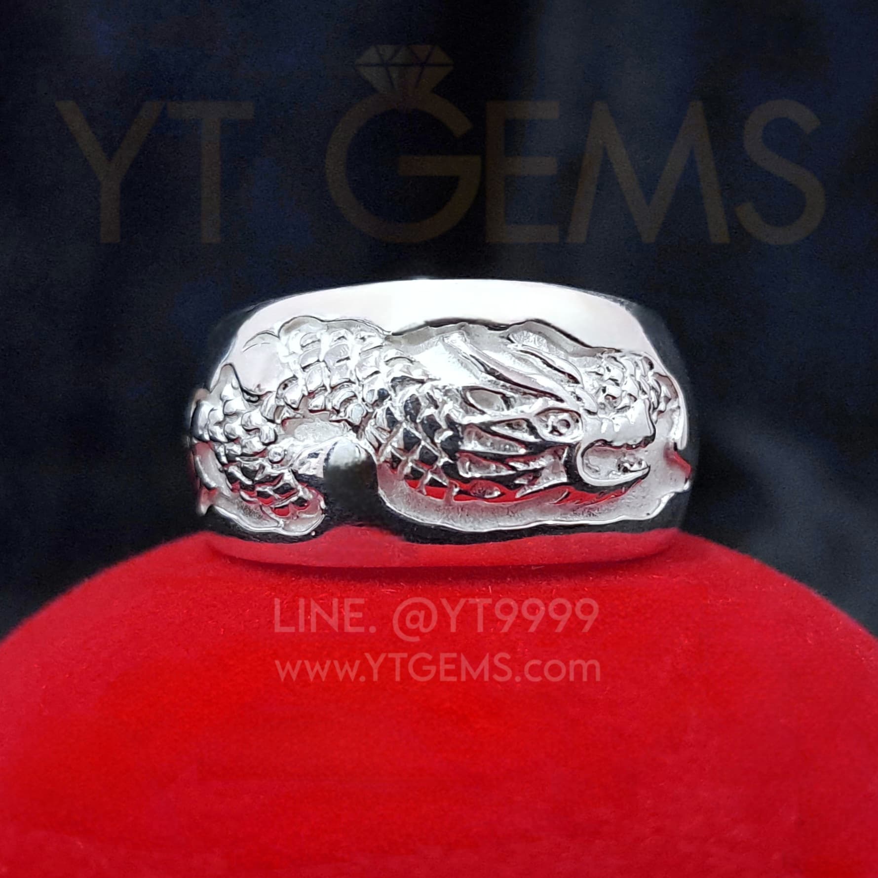 แหวน มังกร แหวน เงินแท้ ลายมังกร YTG-11915 YTGEMS whole