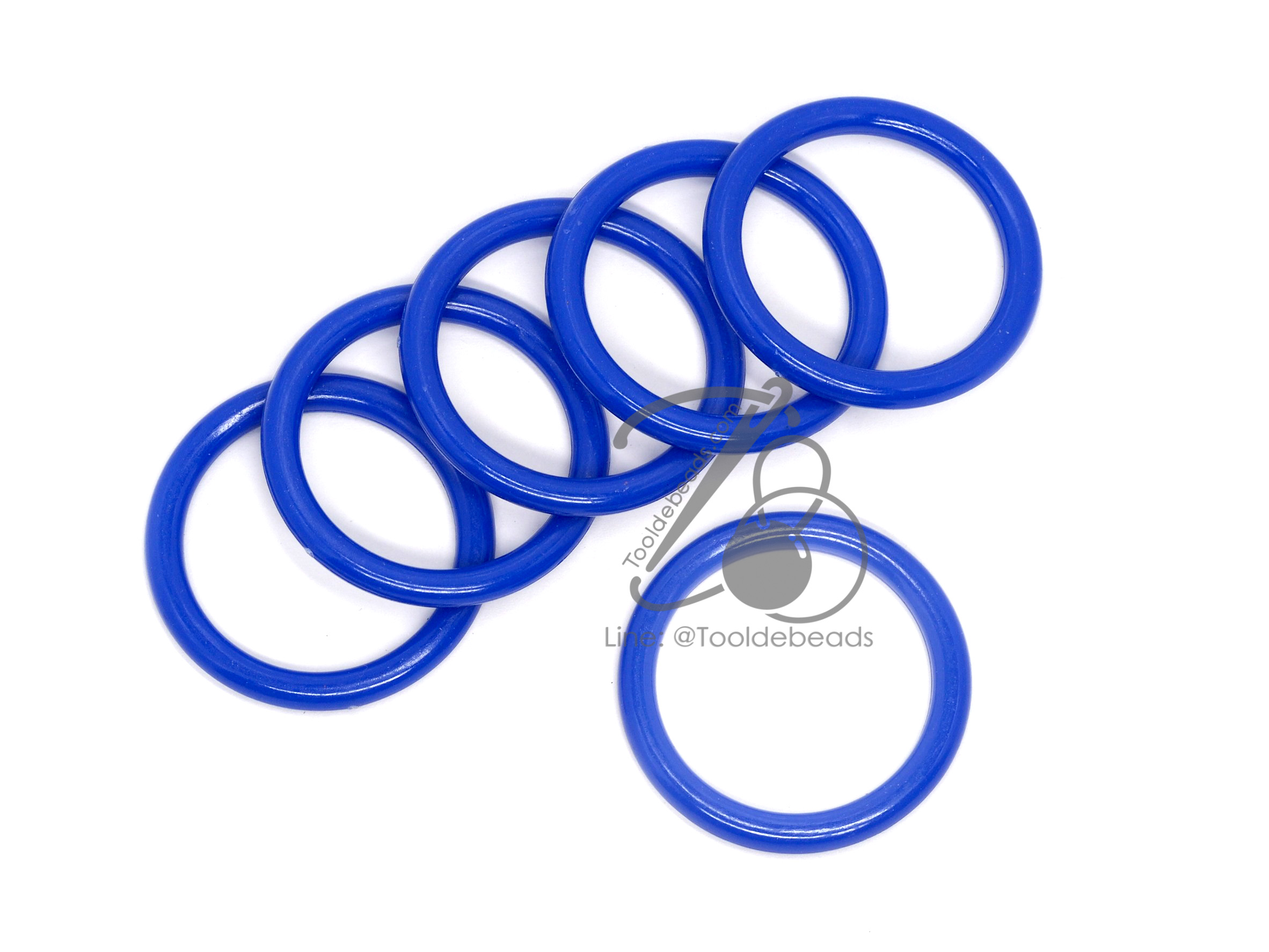 ห่วงพลาสติกโบ๋ 38มม. สีสด (450 กรัม) SKU-13164