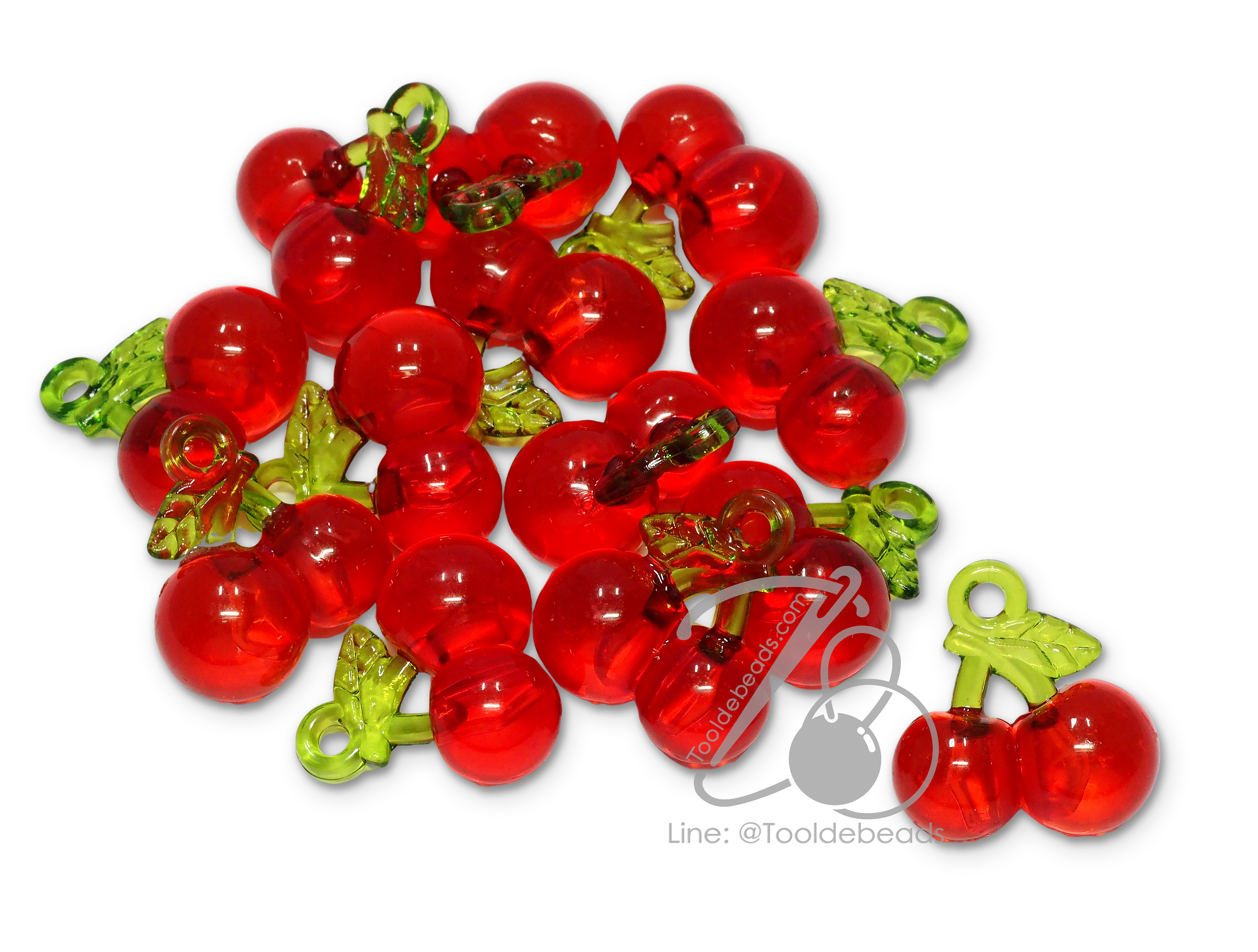 จี้อะคริลิค 20มม. ลายผลไม้ (10 ชิ้น) SKU-15332