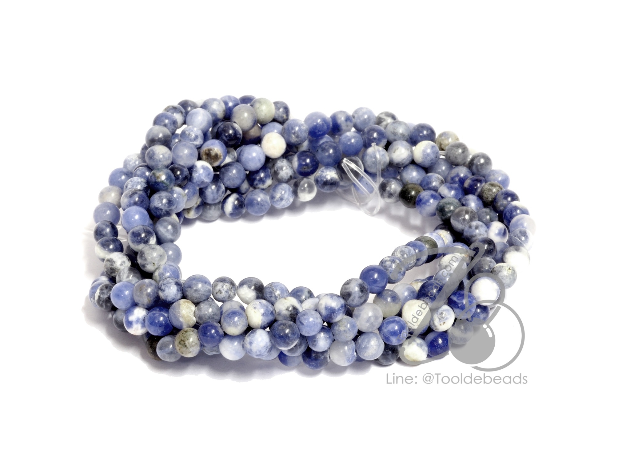 หิน Sodalite 4มม. (93 เม็ด) SKU-09303