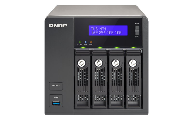 TVS-471-i3-4G High-performance Turbo vNAS with 4K video playback and transcoding