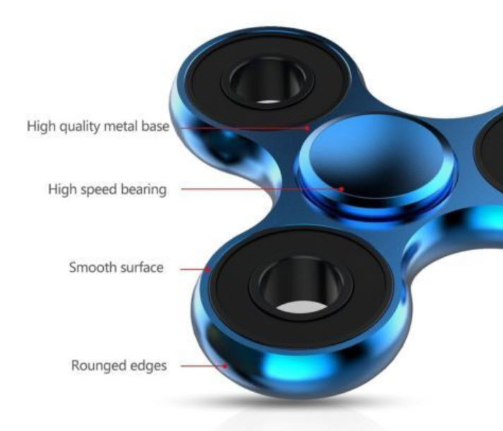 Hand Spinner สีน้ำเงิน (เกรดพรีเมี่ยม)