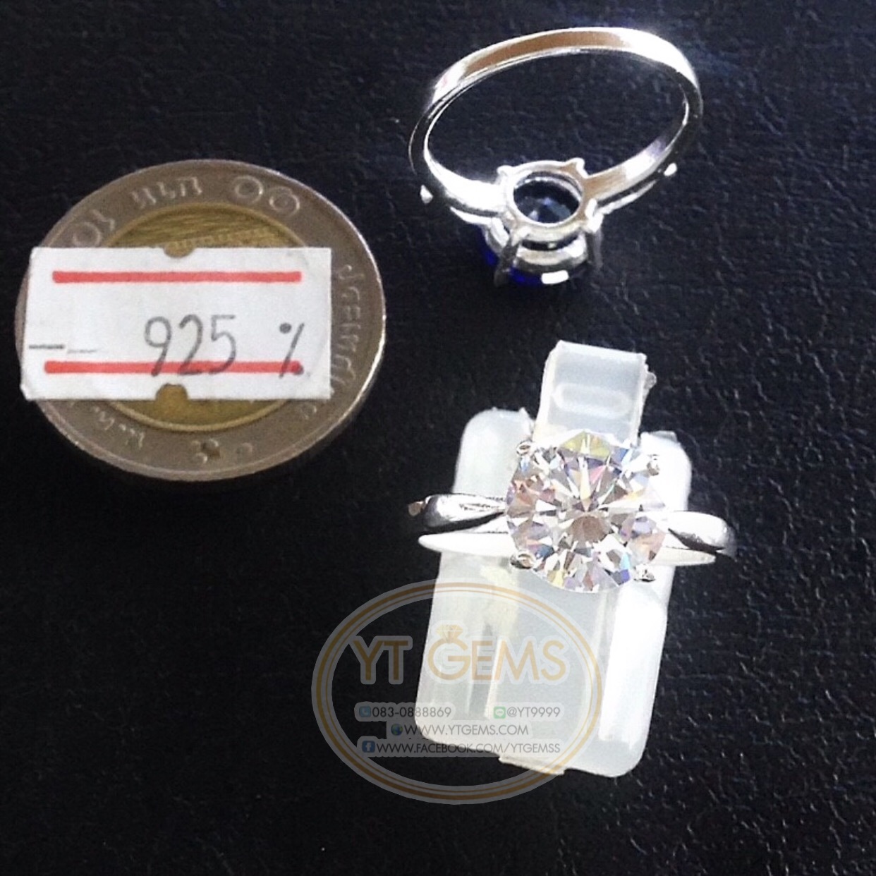 แหวนเพชร แหวนเงินแท้92.5% เพชรSwiss YTG-6404 YTGEMS