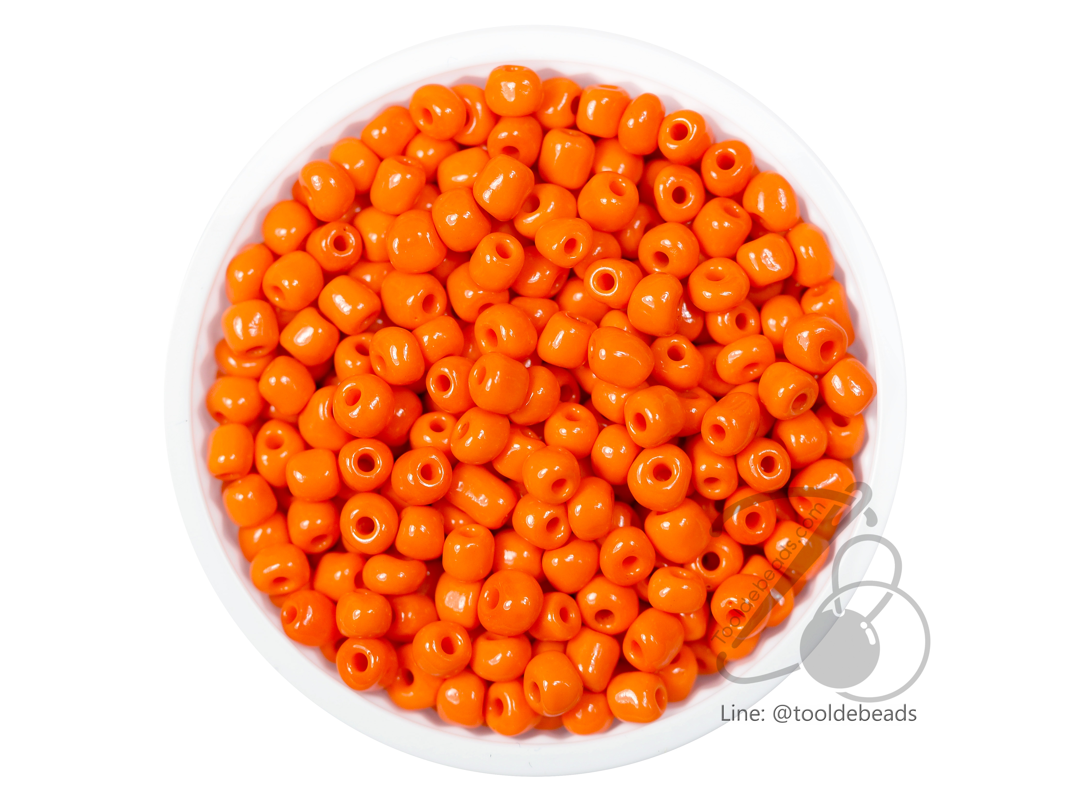 ลูกปัดเม็ดทราย 6/0 โทนด้าน สีส้ม (450 กรัม) SKU-03834