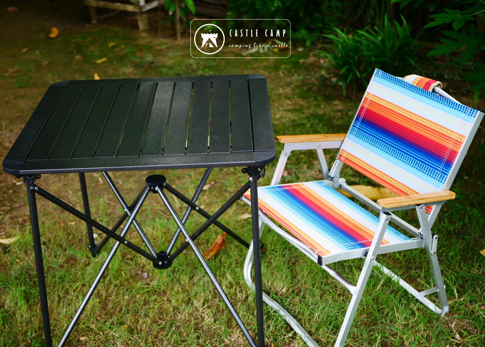 Folding Camping Chair เก้าอี้พับแขนไม้