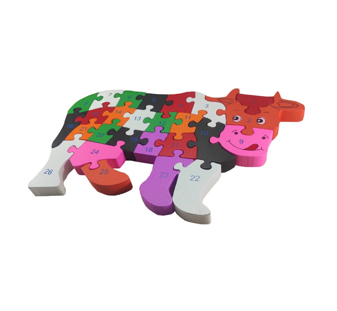 บล็อกไม้จิ๊กซอว์ไม้พร้อมส่ง หลายแบบ ตัวเลข ตัวอักษร หลากหลายสีสัน