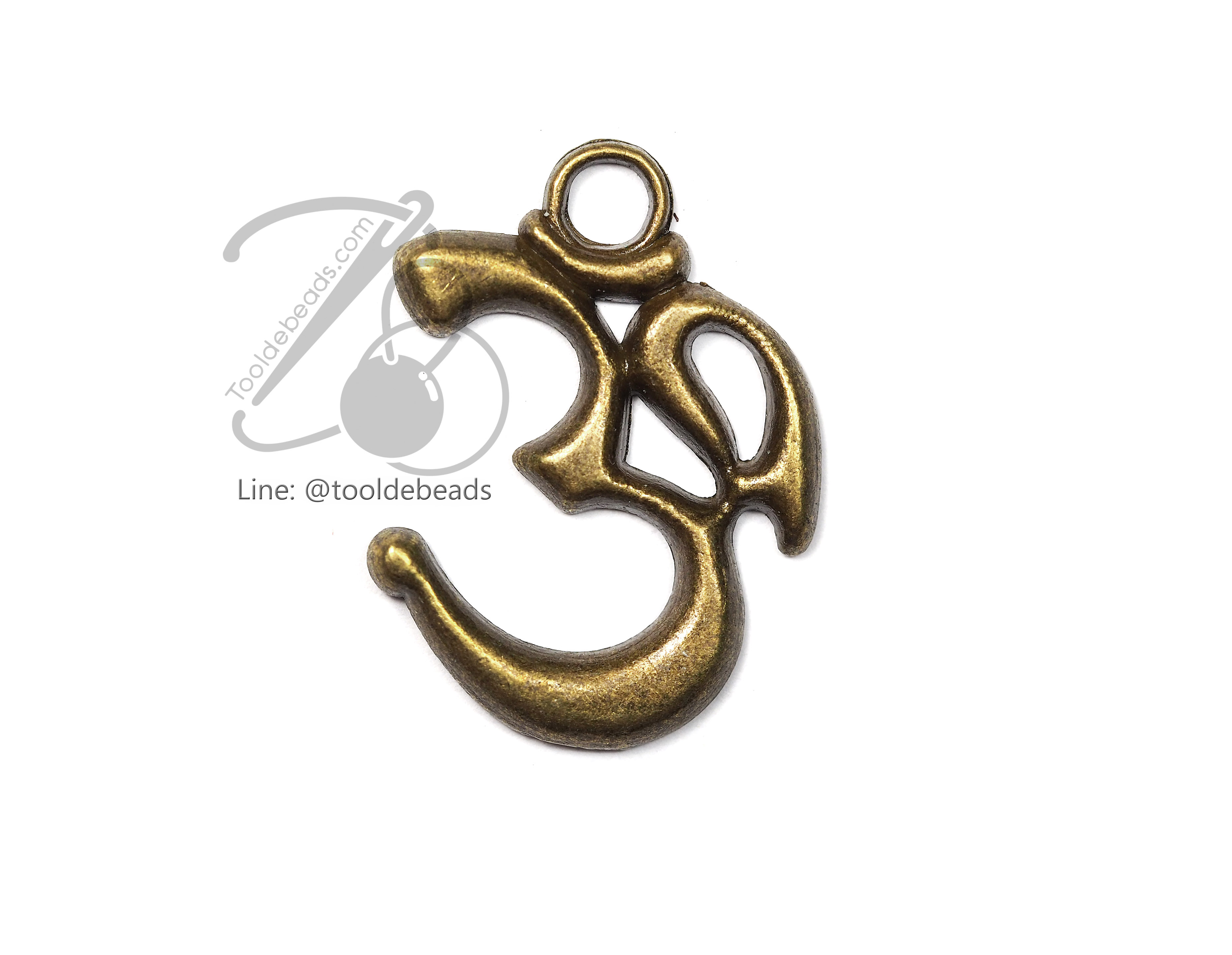 จี้เหล็ก 279 20*24มม. ลายโอม สีสนิม (1 ชิ้น) SKU-00744