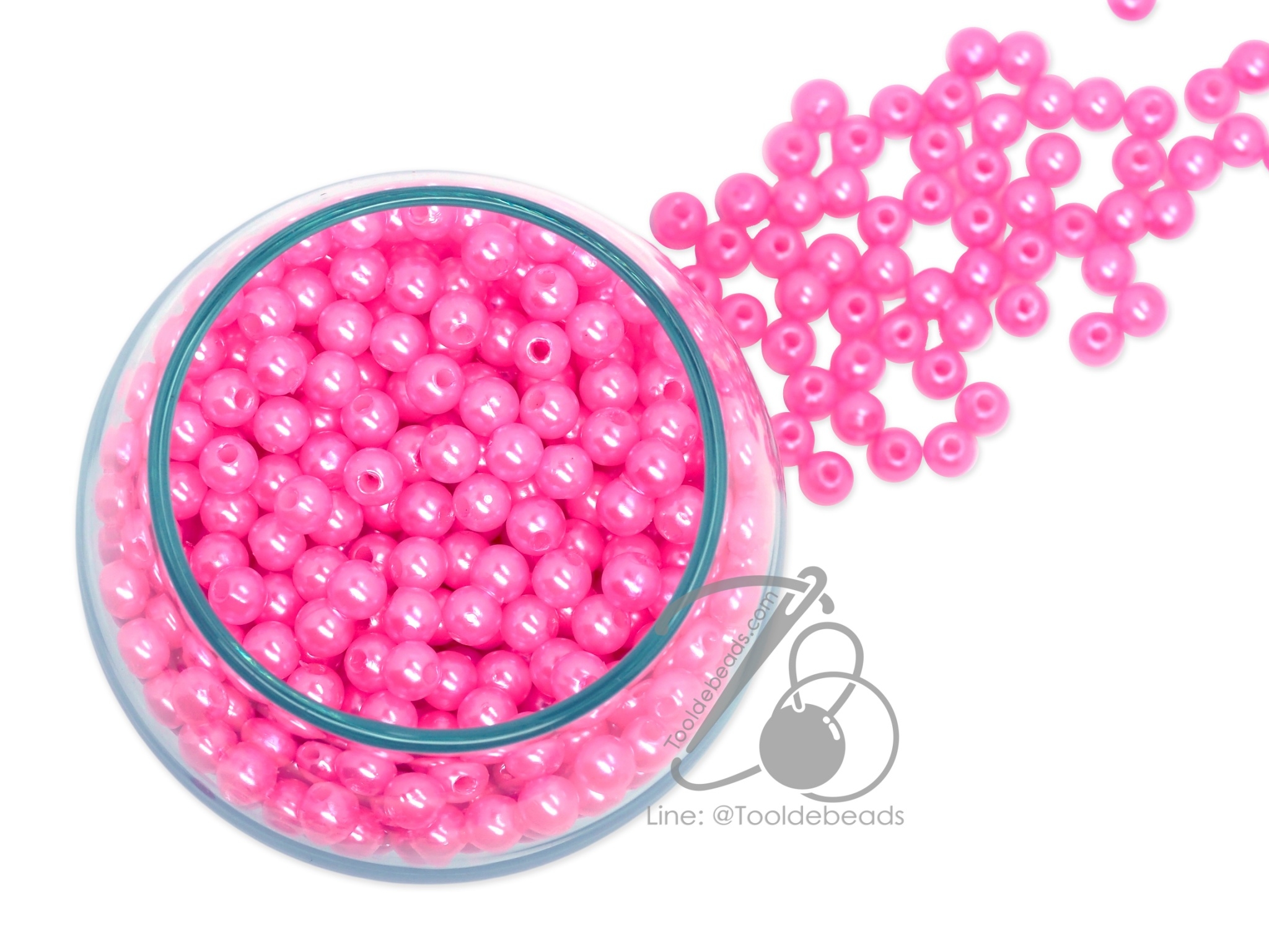ลูกปัดมุกพลาสติก 5มม. (15 กรัม) SKU-07209
