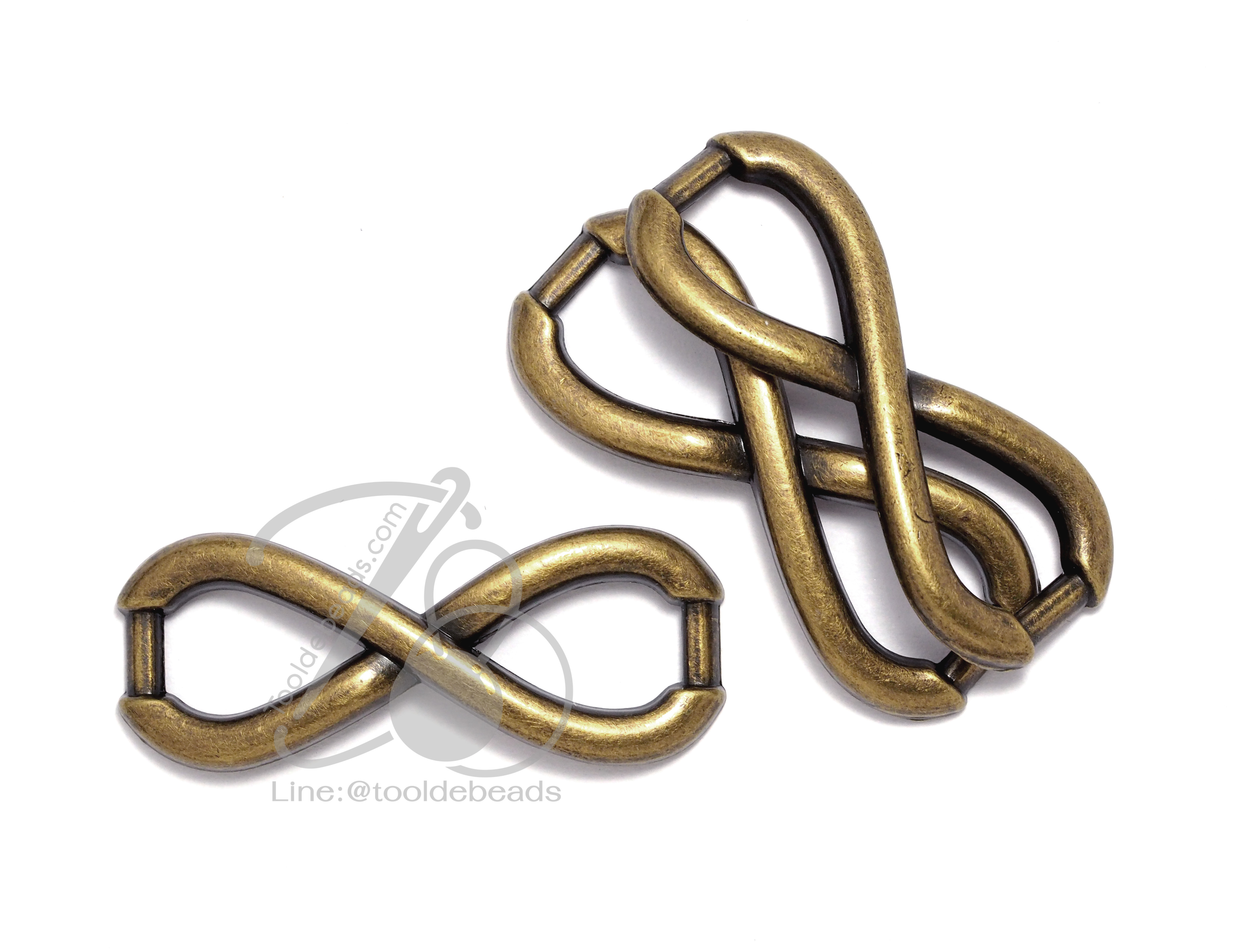 จี้เหล็ก 105 35มม. infinity สีสนิม (1 ชิ้น) SKU-00391