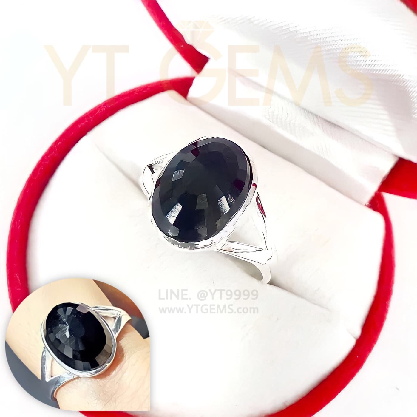 แหวนนิล แหวนเงินแท้ พลอยนิลแท้ YTG-11737 YTGEMS