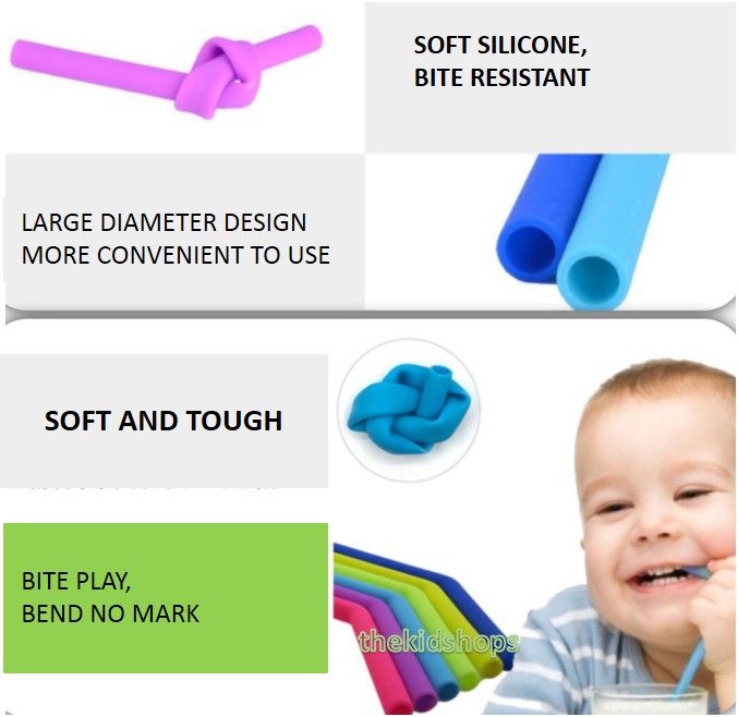 หลอดซิลิโคนพร้อมส่งแบบงอได้ นิ่ม นุ่มในสัมผัส ใช้ได้ทั้งน้ำ นม น้ำผลไม้ ปลอดภัย และใช้ได้ ชา กาแฟ