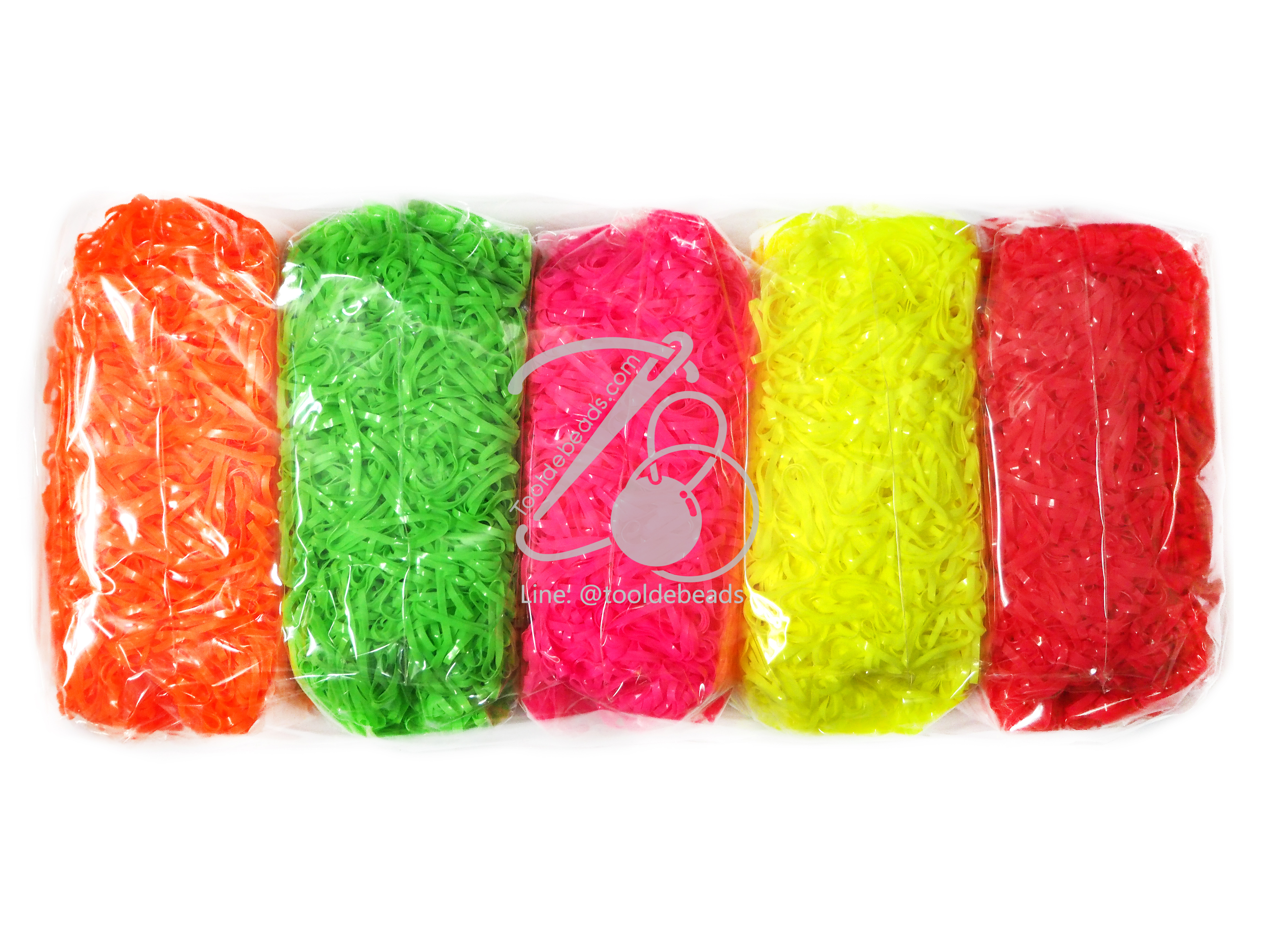 หนังยางรัดผม สีผสม 09 เส้นกลาง (1 กิโลกรัม) SKU-05326