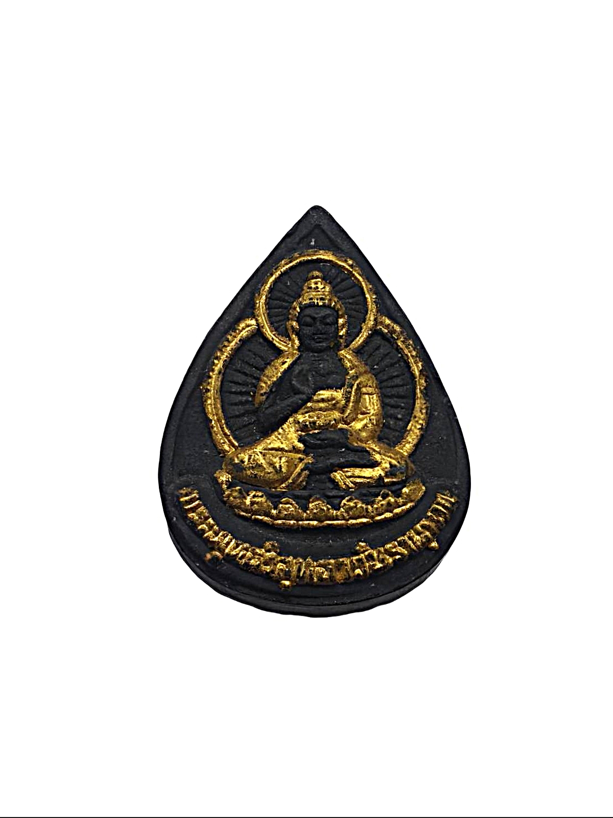 พระพุทธวิสุทธาวัชรานุภาพสำนักสงฆ์โพธิภาวนารามอ.ศรีราชาจ.ชลบุรีเนื้อผงสีดำ